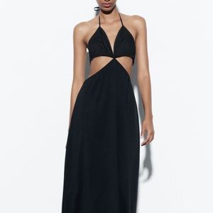 Cutout Black Maxi Dress